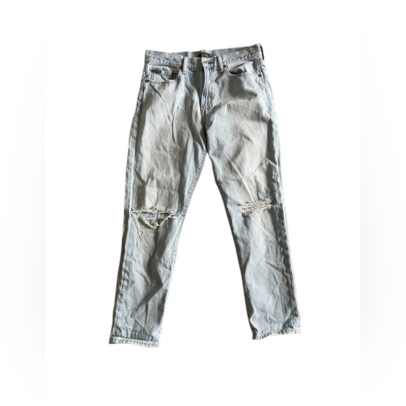 Polo Ralph Lauren Light Blue high rise straight leg distressed Jeans 28 - Picture 1 of 13